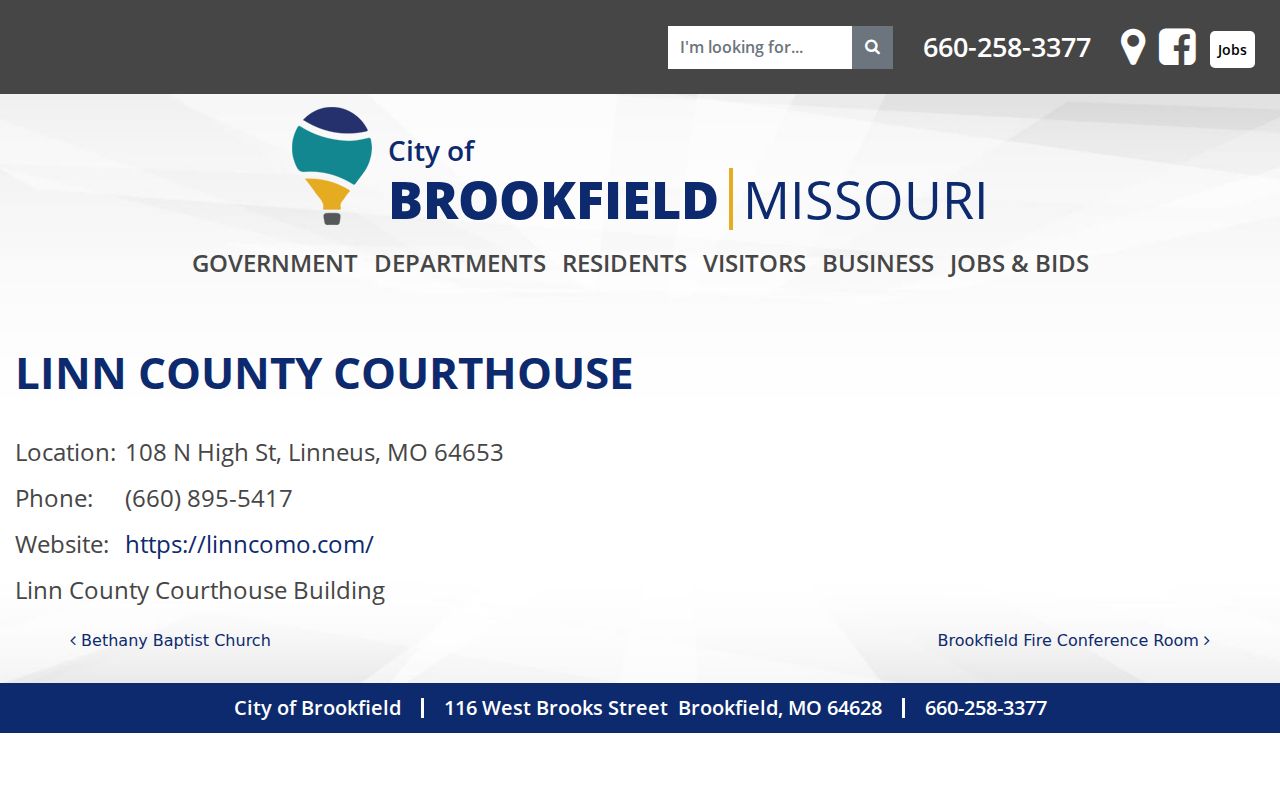 Linn County Brookfield court docket courthouse venue