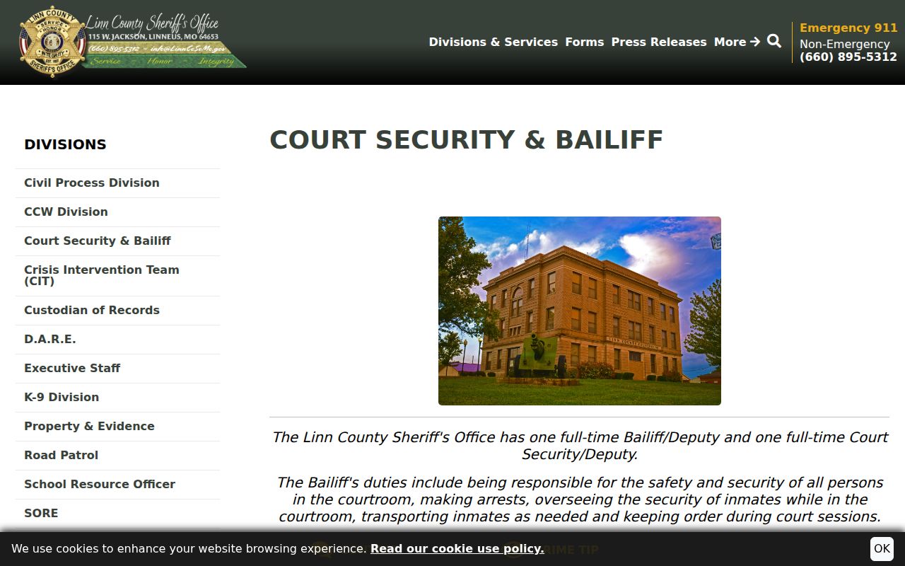 Linn County case lookup courthouse public record access notice
